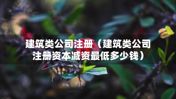 建筑類公司注冊（建筑類公司注冊資本減資最低多少錢）