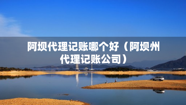 阿壩代理記賬哪個好（阿壩州代理記賬公司）