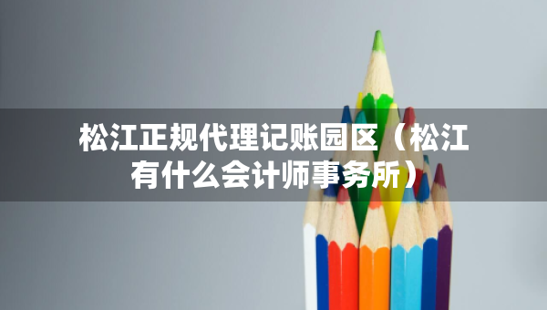 松江正規(guī)代理記賬園區(qū)（松江有什么會(huì)計(jì)師事務(wù)所）