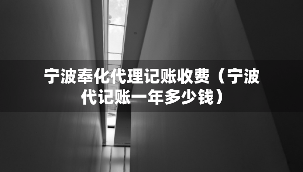 寧波奉化代理記賬收費(fèi)（寧波代記賬一年多少錢）