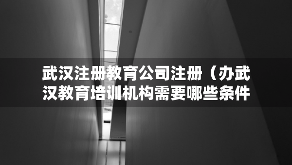 武漢注冊(cè)教育公司注冊(cè)（辦武漢教育培訓(xùn)機(jī)構(gòu)需要哪些條件）