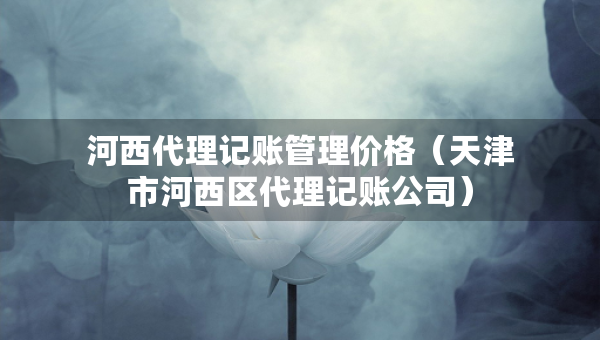 河西代理記賬管理價(jià)格（天津市河西區(qū)代理記賬公司）