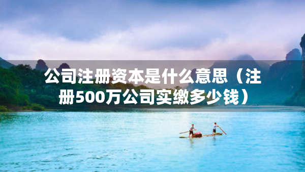 公司注冊資本是什么意思（注冊500萬公司實繳多少錢）