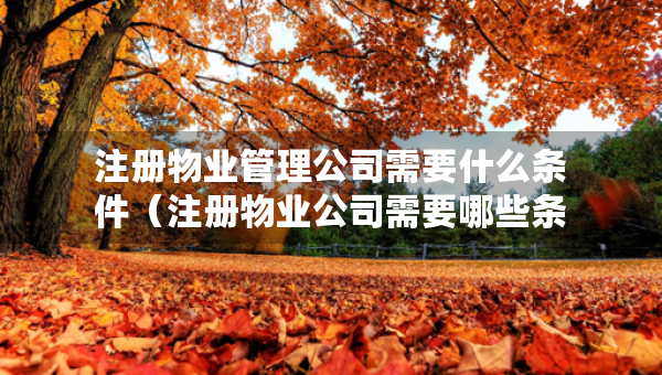 注冊物業(yè)管理公司需要什么條件（注冊物業(yè)公司需要哪些條件）