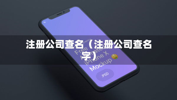 注冊公司查名（注冊公司查名字）