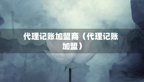 代理記賬加盟商（代理記賬 加盟）