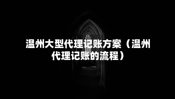 溫州大型代理記賬方案（溫州代理記賬的流程）