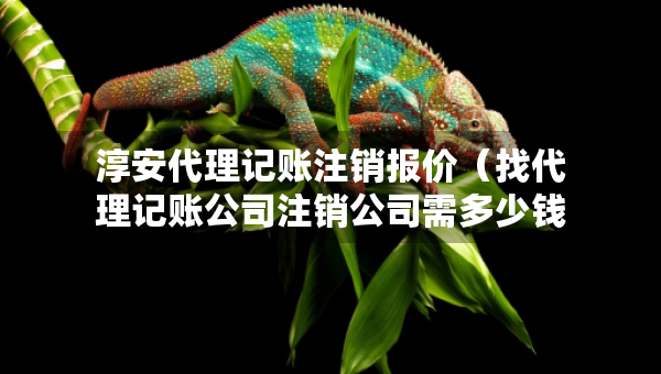 淳安代理記賬注銷報價（找代理記賬公司注銷公司需多少錢）