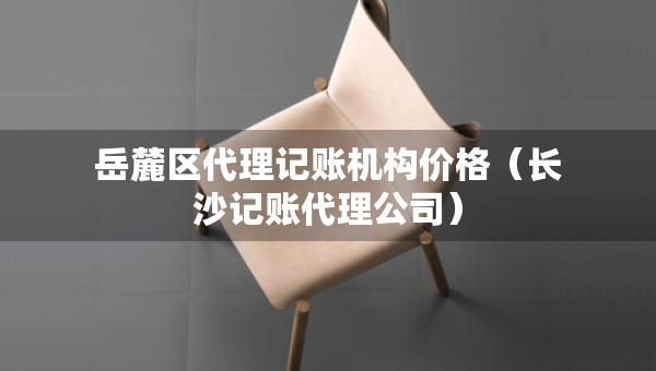 岳麓區(qū)代理記賬機構(gòu)價格（長沙記賬代理公司）