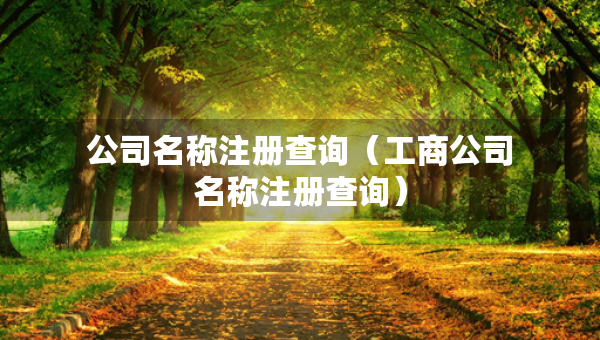 公司名稱注冊查詢（工商公司名稱注冊查詢）