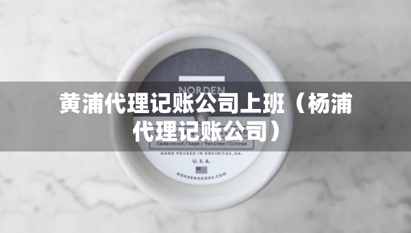 黃浦代理記賬公司上班（楊浦代理記賬公司）