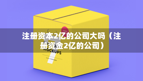 注冊(cè)資本2億的公司大嗎（注冊(cè)資金2億的公司）