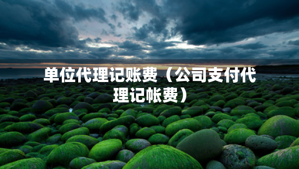 單位代理記賬費（公司支付代理記帳費）