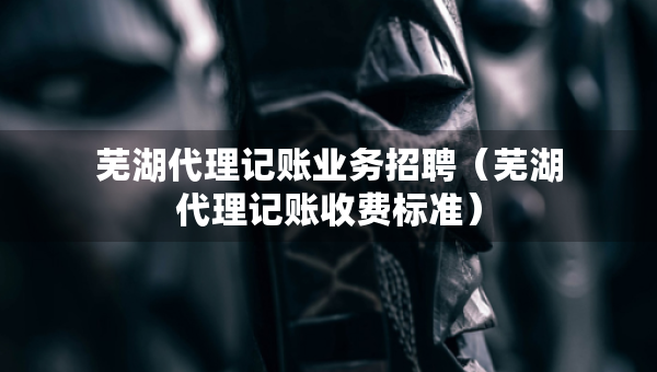蕪湖代理記賬業(yè)務招聘（蕪湖代理記賬收費標準）