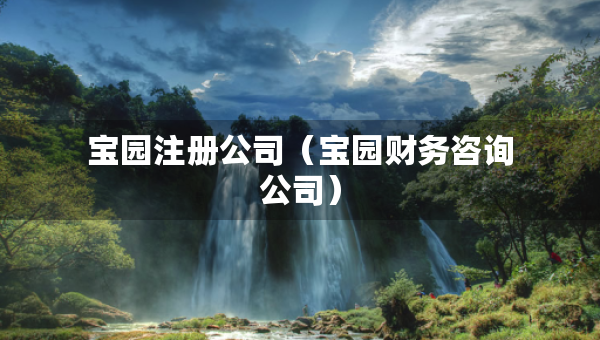 寶園注冊公司（寶園財務(wù)咨詢公司）
