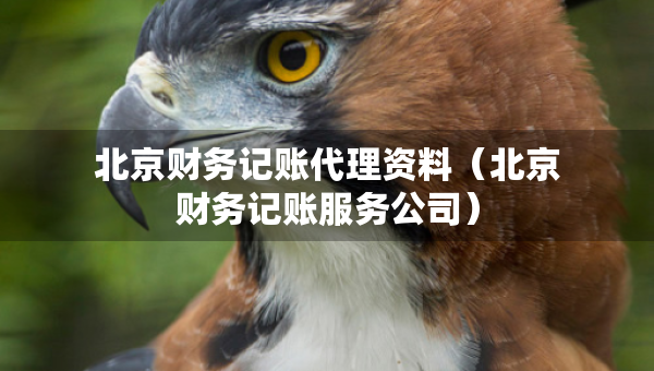 北京財(cái)務(wù)記賬代理資料（北京財(cái)務(wù)記賬服務(wù)公司）