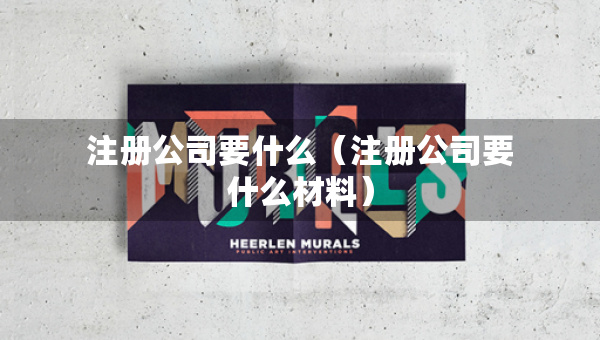 注冊公司要什么（注冊公司要什么材料）