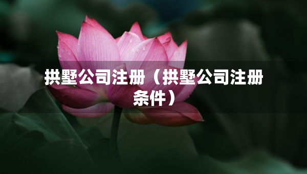 拱墅公司注冊（拱墅公司注冊條件）