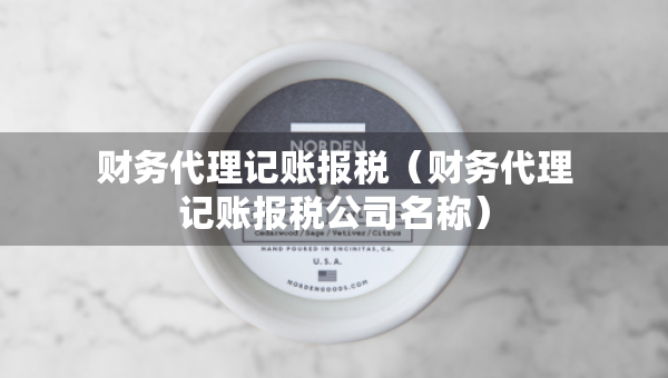 財務(wù)代理記賬報稅（財務(wù)代理記賬報稅公司名稱）