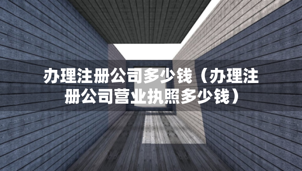辦理注冊公司多少錢（辦理注冊公司營業(yè)執(zhí)照多少錢）
