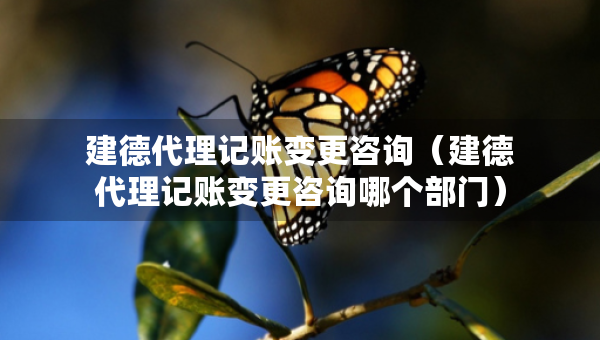 建德代理記賬變更咨詢(xún)（建德代理記賬變更咨詢(xún)哪個(gè)部門(mén)）