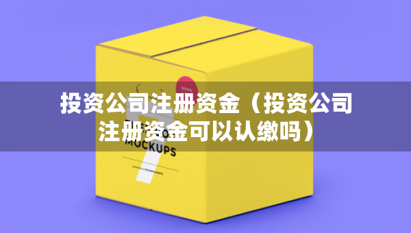 投資公司注冊資金（投資公司注冊資金可以認繳嗎）
