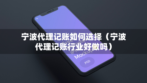 寧波代理記賬如何選擇（寧波代理記賬行業(yè)好做嗎）