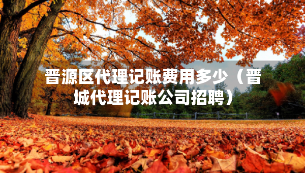 晉源區(qū)代理記賬費用多少（晉城代理記賬公司招聘）