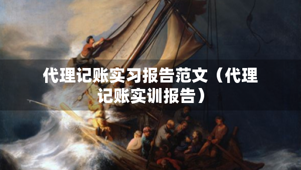 代理記賬實(shí)習(xí)報(bào)告范文（代理記賬實(shí)訓(xùn)報(bào)告）