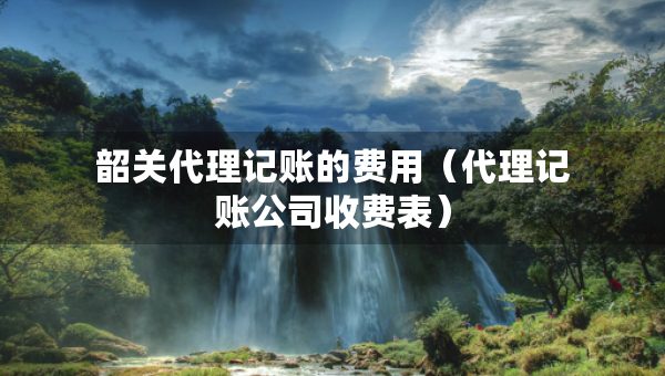 韶關代理記賬的費用（代理記賬公司收費表）