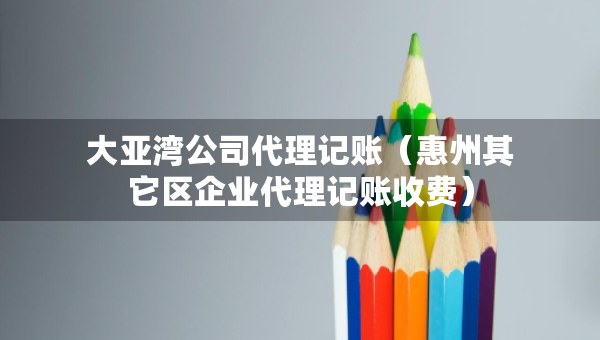 大亞灣公司代理記賬（惠州其它區(qū)企業(yè)代理記賬收費）