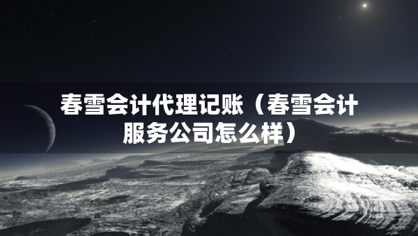 春雪會計代理記賬（春雪會計服務公司怎么樣）