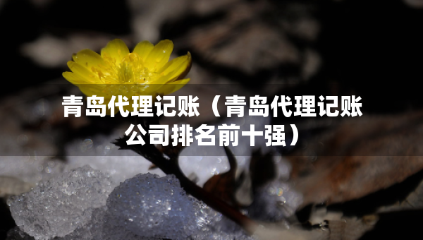 青島代理記賬（青島代理記賬公司排名前十強）