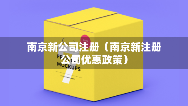 南京新公司注冊（南京新注冊公司優(yōu)惠政策）
