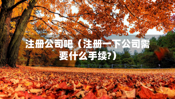 注冊公司吧（注冊一下公司需要什么手續(xù)?）