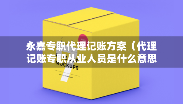 永嘉專職代理記賬方案（代理記賬專職從業(yè)人員是什么意思）