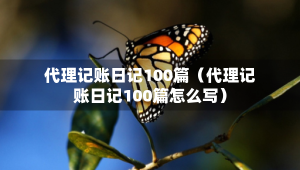 代理記賬日記100篇（代理記賬日記100篇怎么寫）