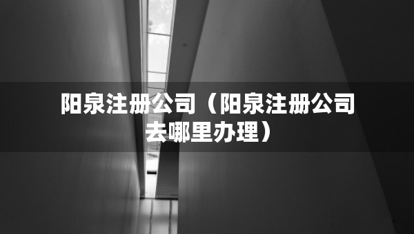 陽泉注冊公司（陽泉注冊公司去哪里辦理）