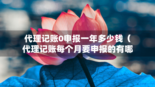 代理記賬0申報(bào)一年多少錢（代理記賬每個(gè)月要申報(bào)的有哪些?）