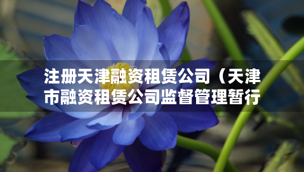 注冊天津融資租賃公司（天津市融資租賃公司監(jiān)督管理暫行辦法）