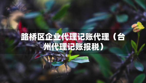 路橋區(qū)企業(yè)代理記賬代理（臺州代理記賬報稅）