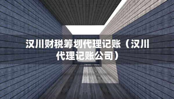 漢川財(cái)稅籌劃代理記賬（漢川代理記賬公司）