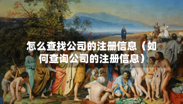 怎么查找公司的注冊(cè)信息（如何查詢公司的注冊(cè)信息）