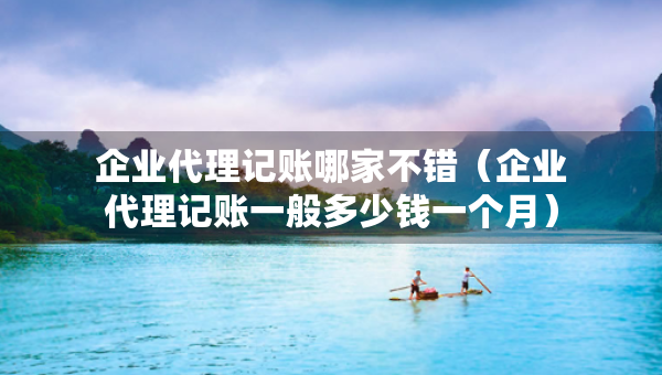 企業(yè)代理記賬哪家不錯(cuò)（企業(yè)代理記賬一般多少錢一個(gè)月）