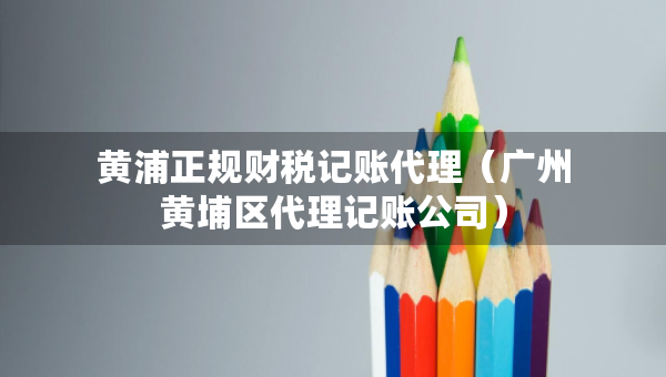 黃浦正規(guī)財(cái)稅記賬代理（廣州黃埔區(qū)代理記賬公司）
