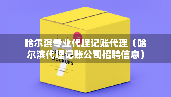 哈爾濱專業(yè)代理記賬代理（哈爾濱代理記賬公司招聘信息）