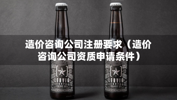 造價(jià)咨詢公司注冊(cè)要求（造價(jià)咨詢公司資質(zhì)申請(qǐng)條件）