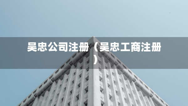 吳忠公司注冊(cè)（吳忠工商注冊(cè)）