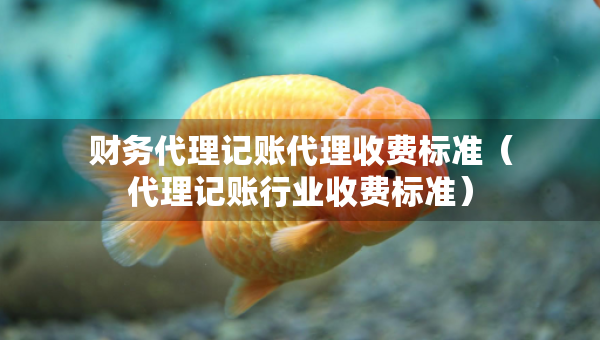 財務(wù)代理記賬代理收費(fèi)標(biāo)準(zhǔn)（代理記賬行業(yè)收費(fèi)標(biāo)準(zhǔn)）