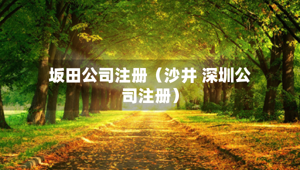 坂田公司注冊（沙井 深圳公司注冊）